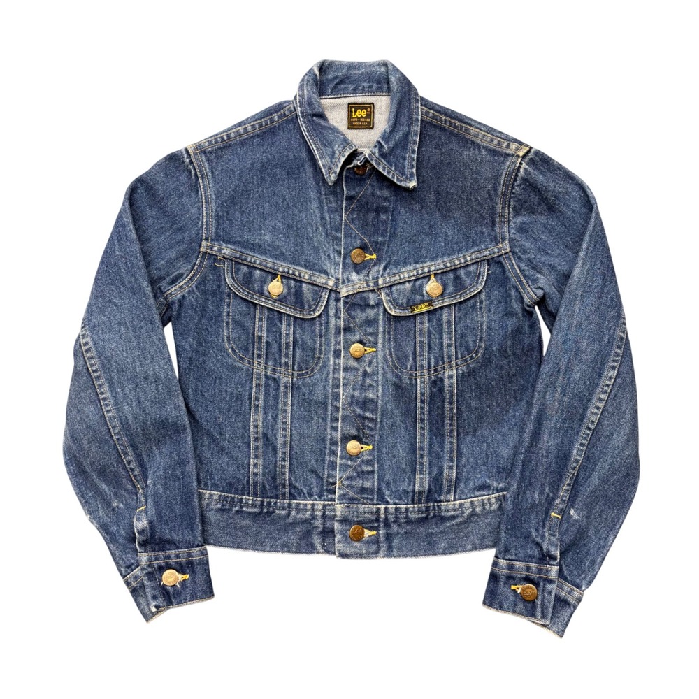 Vintage Lee Riders Women's Denim Trucker‎ Jacket Made in USA Blue PATD-153438